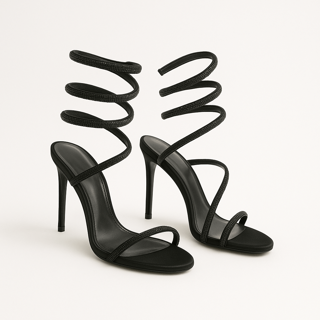 Aria – Sandales Talon Noir