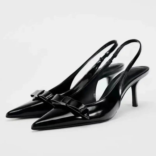 Eliette – Sandales Talon Aiguille Noires