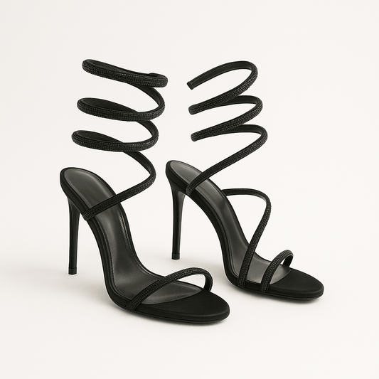 Aria – Sandales Talon Noir