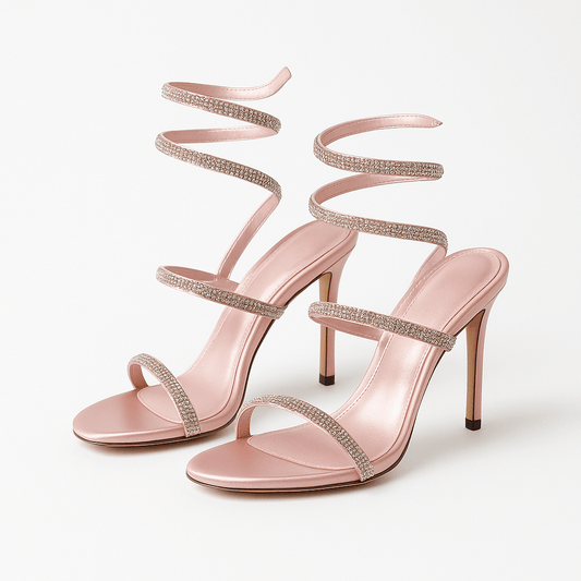 Maëva – Sandales Talon Rose Rose